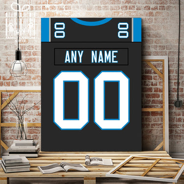 Carolina Jersey Custom Canvas Print Wall Art for Boy Girl Men Women Football Personalized Canvas Art